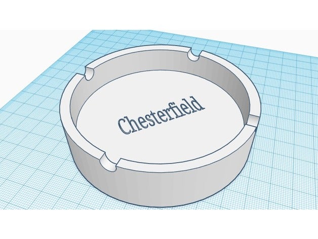 chesterfield posacenere cenicero fai da te 3D print model - Mito3D