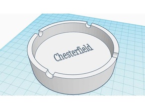 chesterfield cendrier cenicero bricolage 3d print model - Mito3D