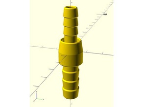 parametric hose coupler outdoor garden adapter openscad tube 3d print model - Mito3D