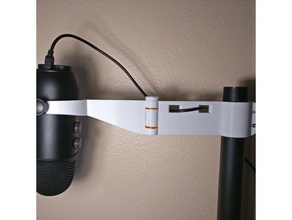 blue yeti vivo de montagem office braço mic microfone suporte para monitor 3d print model - Mito3D