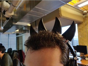 horns cat ear headphone attachements costume 3d print model - Mito3D