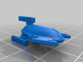 rebel cruiser - Spielzeug Spiele scifi starship 3d print model - Mito3D
