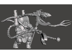 battlewhomp ratman sciamano meccanico giochi ageofsigmar età di sigmar ingegnere fantasia ratmen i ratti skaven steampunk warhammer warlock 3d print model - Mito3D