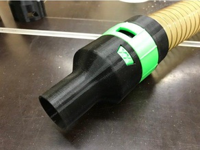 vacuum spiral hose connector 50mm diy advancedvac clamp sprial vaccum cleaner 3d print model - Mito3D
