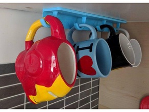 mug hanger gancho para tazas kitchen dining 3d print model - Mito3D
