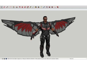 falcon 3d la stampa avengers finale di partita capitan marvel logo comics studios universe 3d print model - Mito3D