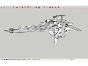 gilgamesh nave espacial 3d la impresión naves espaciales 3d print model - Mito3D