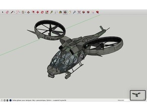 twin rotored dropship avatar 3d printing gun weapon 3d print model - Mito3D