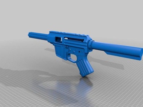 fwp-9 ar-15 feather weight pistol prop props 3d print model - Mito3D
