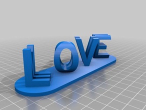 love mom optical illusion signs logos customized 3d print model - Mito3D