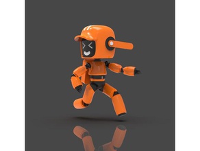 ld&r orange robot v2 semi pose-able model robots 3dmodel movie prop netflix props solidworks tv show 3d print model - Mito3D