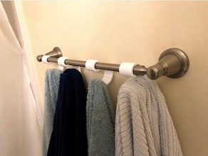 toallero de barra gancho cuarto baño accesorios los niños suspensión la toalla titular 3d print model - Mito3D