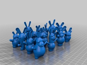 Confezione 16 conigli animali personalizzato 3d print model - Mito3D