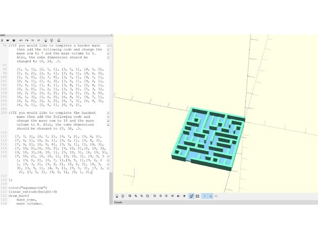 maze 3d printing jmu3space 3D print model - Mito3D