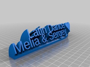 nossa dança visitantes office personalizado 3d print model - Mito3D