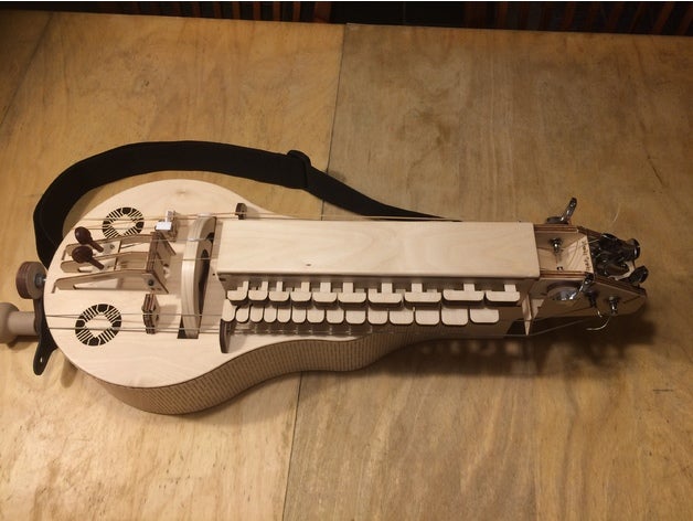 nerd gurdy v6 musica hurdy lasercut il taglio laser strumento musicale 3D print model - Mito3D