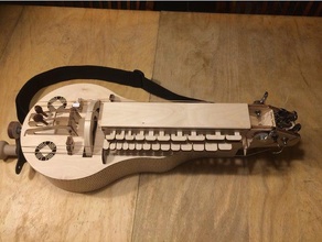 nerd gurdy v6 musica hurdy lasercut il taglio laser strumento musicale 3d print model - Mito3D