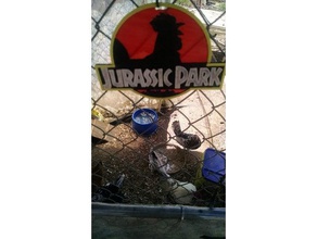 4 color jurassic park chicken sign signs logos four 3d print model - Mito3D