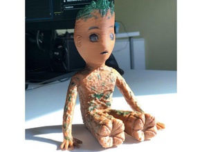 baby groot 3d printing design designing modeling printer babygroot do not want no more groots 3d print model - Mito3D