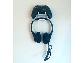 xbox one controller, headset hanger - Spielzeug Spiel Zubehör 3d print model - Mito3D