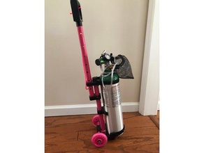 oxygen tank roller diy cart health medical 3d print model - Mito3D