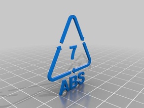 abs reciclagem triângulo uso impresso partes sinais logotipos 3d print model - Mito3D