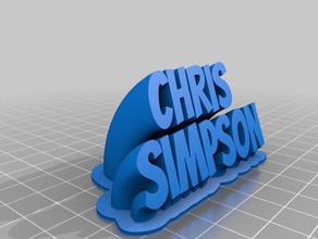 darrell sweeping name plate office customized 3d print model - Mito3D