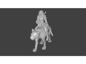 panther coureur fille miniature personnes jeu de plateau le mdn les rois la guerre koe figurine 28mm dessus table wargame warhammer 3d print model - Mito3D