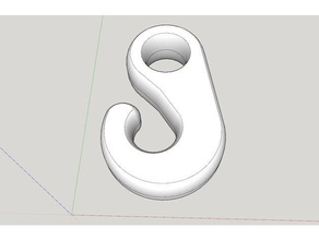 simple paracord gancho partes 3d print model - Mito3D