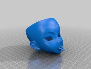 luci head models 13 doll ball joint bjd gauge radius tongue 3d print model - Mito3D