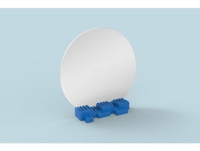 specchio di supporto lego 20 cm il fai da te su misura la decorazione mattoncini 3d print model - Mito3D