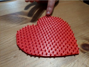 perler bead heart pegboard tools craft kids perler-beads 3d print model - Mito3D