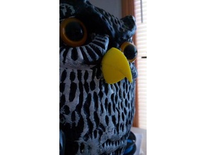 replacement beak yard owl bird sculpture 3d print model - Mito3D