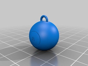 8 ball keychain keychains 3d print model - Mito3D