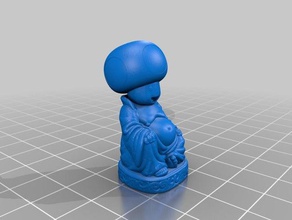 Kröte buddha mario pop-buddha toadstool 3d print model - Mito3D