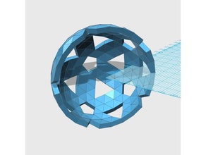 geodesic 5v hemisphere pattern005 math art dome 3d print model - Mito3D