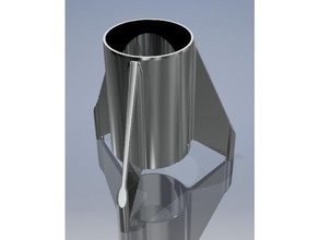 nave da spacex fincan 3d impressão alta potência de foguetes bfr foguete 3d print model - Mito3D