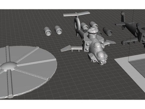 robotech global civil war world iii eastern bloc gunship oxothnk games rrt wargame 3d print model - Mito3D