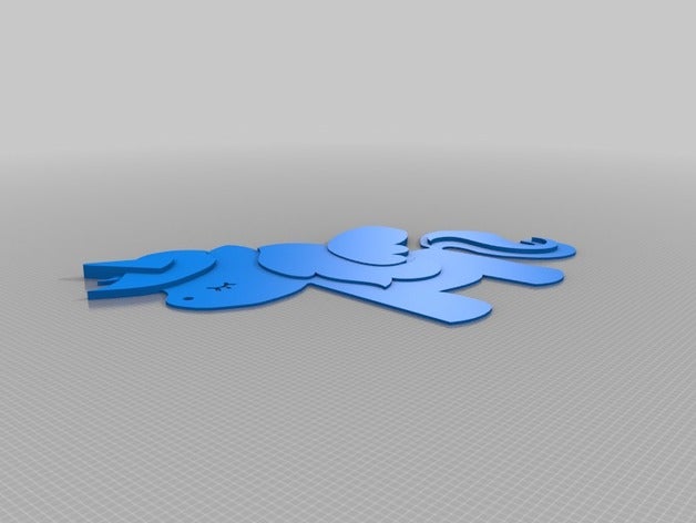 Einhorn-2d 2d-Kunst Einhorn 3D print model - Mito3D