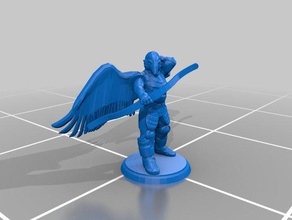 aven archer multiple poses toys games 28mm 32mm aarakocra angle mini archers dnd miniatures pathfinder warrior winged beast wings 3d print model - Mito3D