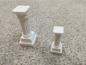 dórico-estilo pedestais 98 cm 65 esculturas coluna dórica figurine pedestal 3d print model - Mito3D