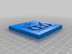 dynamic discs logo square 3d printing 3d print model - Mito3D