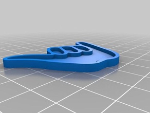 shaka de la main un trousseau clés le geste shakahand 3d print model - Mito3D