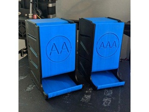 improved battery dispensers snap together aaa box holder aa batteries dispenser 3d print model - Mito3D