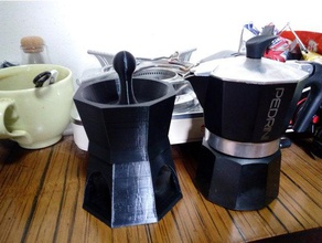 3 fincan moka pot istasyonu mutfak yemek kahve mokapot 3d print model - Mito3D