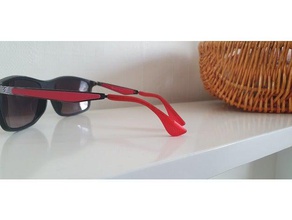 rb4228m scuderia ferrari collection temple tips 3d printing rayban sunglasses repair 3d print model - Mito3D