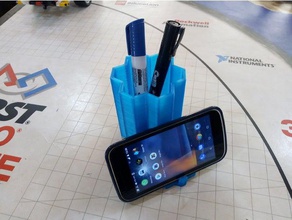pen mobile stand organization phone no support needed holder 3d print model - Mito3D