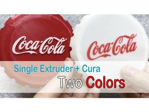 a coca-cola tampa de um fim, mas duas cores modelos coca cola taça eunny filamento 3d print model - Mito3D