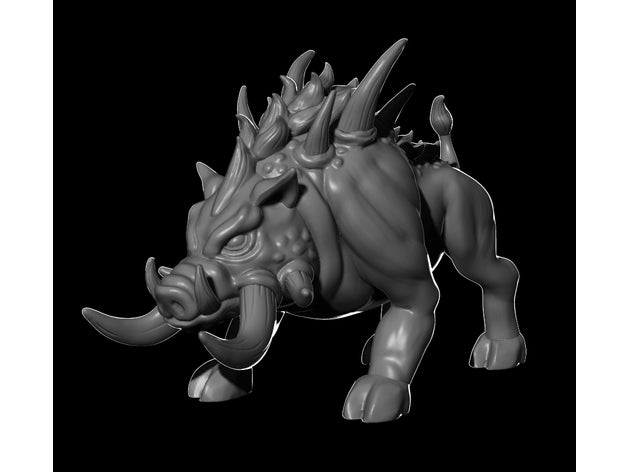 hellboar dnd miniature creatures boardgame boardgames board game dangeons dragons miniatures 28mm rpg tabletop 3D print model - Mito3D
