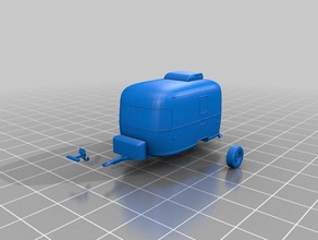 trailer airstream moderno diecast diorama autorama slot car 3d print model - Mito3D